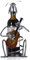 BANNESE Metall Weinregal Mit Gitarre Einzigartig Hund Weinflaschenhalter Freistehender Weinhalter Kreative Metall Handwerk Wein Flaschenhalter Home Dekorative