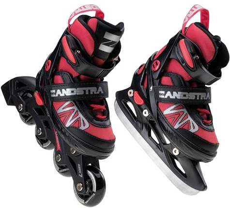Zandstra 2-in-1 Schlittschuhe/Skate Combo Junior (verstellbar) - 29-32