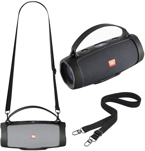 Ferbao Schutzhülle für JBL Charge 4 / Charge Essential 2 Lautsprecher, Silikon-Tragetasche mit Schultergurt für JBL Charge ES 2/Charge 4 (Schwarz)