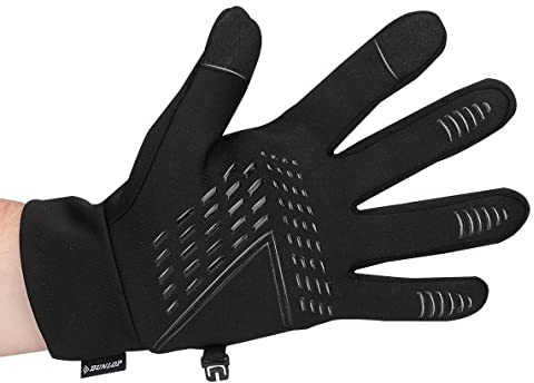 Dunlop Touchscreen Handschuhe L Warmer Touchscreen-Handschuh Sporthandschuh Unisex Schwarz