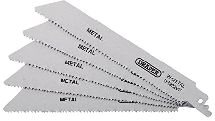 Draper Bi-metal Reciprocating Saw Blades for Metal, 150mm, 10-14tpi (Pack of 5)