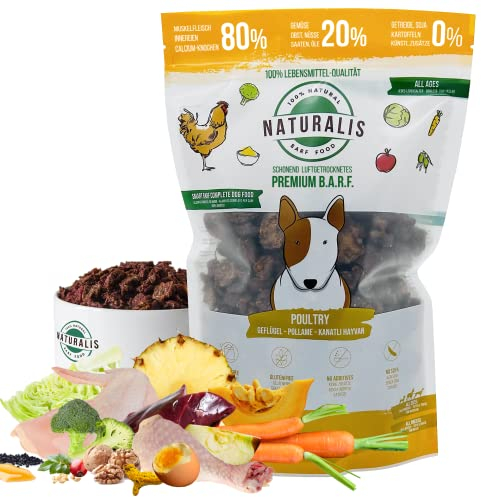Naturalis Smart 80 Barf Trockenbarf Hundefutter 5 kg Huhn Alleinfuttermittel ohne Zusätze getreidefrei sojafrei glutenfrei 100% Natur - schonend luftgetrocknet - günstiger barfen!