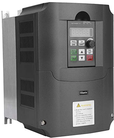 Variateur de Fréquence, 7.5KW 10HP Monophasé 220VAC Entrée 3 Phase 380VAC Sortie Contrôleur VFD Onduleur pour Contrôle de Vitesse de Moteur CNC et Broche