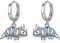 Dinosaurier Ohrringe Sterling Silber Cute Dino Huggie Ohrringe Türkis Tropfen Ohrringe Dinosaurier Schmuck für Frauen