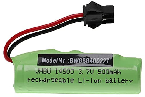 vhbw Batterie Compatible avec SM-2P connecteur pour modéle RC par ex. Voiture de Course Avion (500mAh, 3,7V, Li-ION)