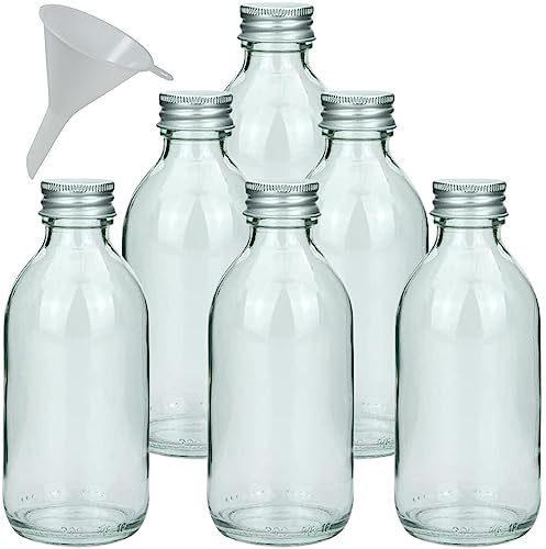 mikken 6 kleine Glasflaschen 250ml Likörflaschen zum befüllen + 1 Trichter