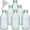 mikken Lot de 6 petites bouteilles en verre 250 ml + 1 entonnoir