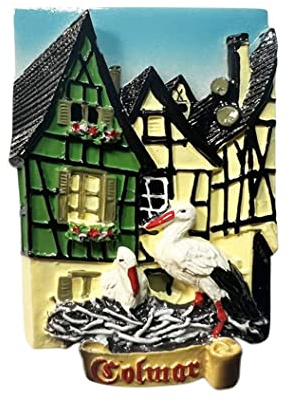 Colmar France 3D-Kühlschrankmagnet, Souvenir-Geschenk, Kunstharz, handgefertigt, Colmar-Kühlschrankmagnet, für Zuhause und Küche