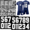 190 Pcs Iron on Letters Iron on Numbers Alphabets Fabric Stickers 8 Inch and 3 Inch Number Patches 2 Inch Heat Transfer Letters for Clothing DIY Crafts Sports Team Uniform (Black Border White)