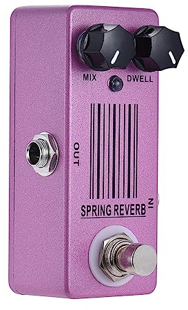Baoblaze Spring Reverb Gitarren-Effektpedal, einzelnes Multifunktions-Metallgehäuse, einfach zu bedienendes Gitarrenpedal, True für