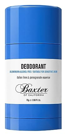 Baxter of California Deodorant, Aluminium- und alkoholfreier transparenter Stick, italienische Limetten- und Granatapfel-Essenz, 75 ml