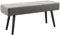 HOMCOM End of Bed Bench with X-Shape Design and Steel Legs, Upholstered Hallway Bench for Bedroom, Grey