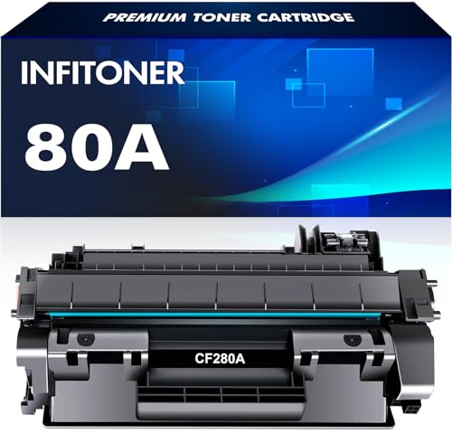 INFITONER Kompatibel für HP Laserjet Pro 400 M401dn Toner 80A CF280A 80X CF280X M401dne M401n M401dw M401a M401d MFP M425dn M425dw M401 M425 CF278A (Schwarz, 1er-Pack)