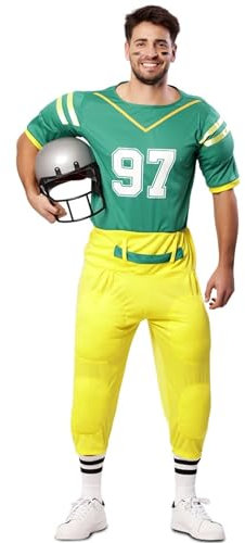 EUROCARNAVALES Rugby-Spieler-Kostüm für Herren, Grün
