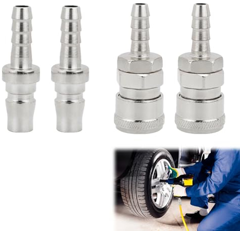 Connettore Tubo Gas Raccordo Ugello,8mm Attacchi Connettore Rapidi,Connettori Rapidi Autobloccanti,Raccordi Aria Compressa Rapido del Gas Attacco Rapido Gas Connettori,4 Pezzi