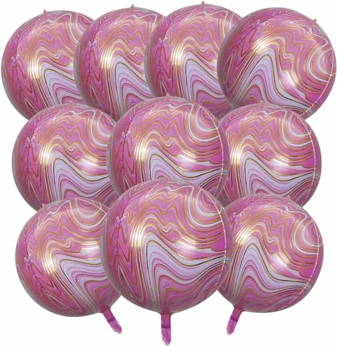 10 Stück Luftballons Metallic Rosa Spiegel Luftballon 22 Inch Heliumballon Groß Latex Folienballon Geeignet Für Geburtstag, Party, Hochzeit Dekoration