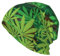 NESLIN Totenkopfmütze, Beanie-Mütze, Marihuana, grünes Blatt, gestrickt, weich, bequem, für Damen und Herren, Radfahren, Schwarz , One size