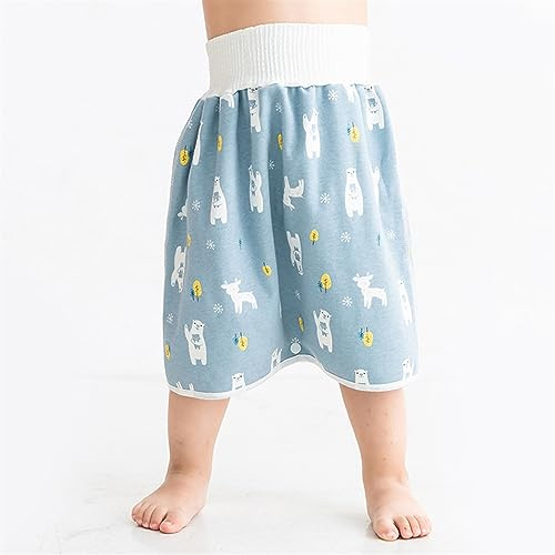 Windelrock, wasserdichte Urinhose, Baby- und Kindertuch, reine Baumwolle, waschbar, Anti-Bettnässen, Kinderbett, Töpfchentraining (Color : F, Size : L)