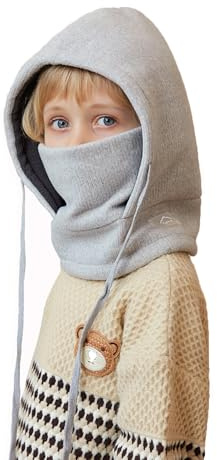 YAMEE Sturmhaube für Kinder mit Maske für Warm Kälteschutz,Wintermütze für Kinder Windschutz mit Halswärmer,Balaclava für Kinder Verstellbar,Skimaske Gesichtswärmer für Jungen Mädchen von 4–10 Jahren