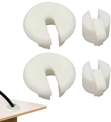 Samuliy Wall Grommets for Cables - Cable Routing Kit,TV Wall Cable Pass Through Kit, Easy Mount Cable Organizer Kit, Furniture Wire Hole for Home