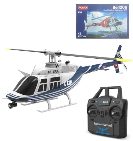 ExploTex C138 RC 1/33 Hubschrauber Modell, Bell 206 6CH ohne Querruder Hubschrauber mit Altitude Hold, RTF Version