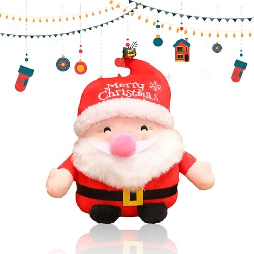 Gxhong Weihnachtsmann PlüSchtier, 23cm Weihnachtsmann Kuscheltier, Stofftier Weihnachtsmann, Weihnachtsmann Puppe, Weihnachtsmann Dekoration PlüSchtier, FüR Jungen MäDchen Weihnachtsdeko Geschenke
