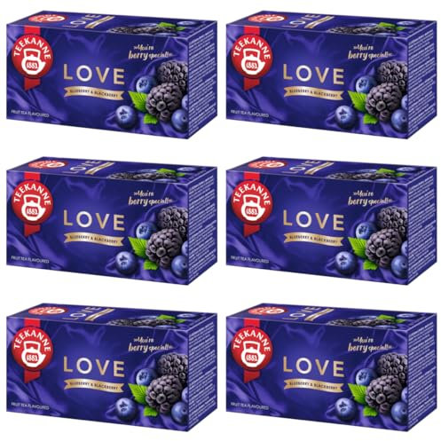 TEEKANNE - Love Blueberry & Blackberry (NEW) - Früchtetees Blaubeere & Brombeere - 6x20 Tb