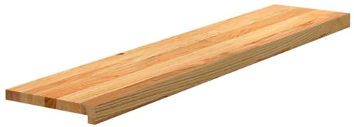 vidaXL Treppenstufen 2 STK. Hellbraun 120x30x2 cm Massivholz Eiche, Treppenstufe für Holztreppen, Treppenstufe Holz, Fenstersims, Treppenstufe Eiche