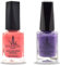 (2Pcs Set) Henna Infused Nail Polish Permeable Nail Polish Halal Vegan Long lasting No UV Needed (Aladdin, Coral Reef)