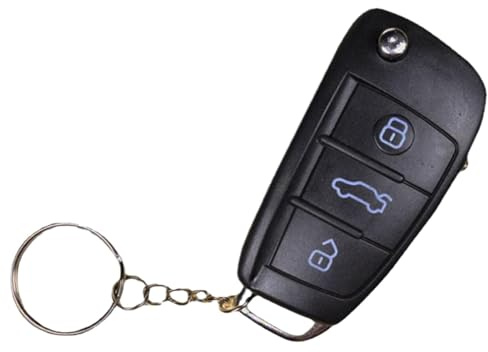 3 Stück falsche Autoschlüssel mit elektrischer Entladung Elektroch Scherzartikel und Griffe/Schlüsselanhänger für Auto, Elektroschock und Lampe