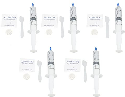 Grasso Termoconduttivo, 5 Pezzi di Pasta Termica Ampiamente Applicabile Senza Metalli per GPU CPU (20 ml, 1,06 once)