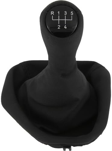 Schaltknauf + Schaltsack Set 5 Gang passend für BMW 5er E39, 1995-2004, Plug & Play, Auto Schalthebel Schaltmanschette, mit Rahmen, schwarz