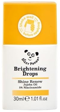 Dizzy Panda Brightening Drops Serum 30ml – Jojoba Oil & 5% Niacinamide – Hydrating, Lightweight Formula for All Skin Types