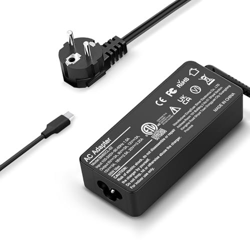 FJEZCHN 65W USB C Laptop Charger Compatible With Lenovo Thinkpad T480 T490s T14 T15 T480s T490 T580 E490 E590 X280 X380 L380 X390 Compatible With Chromebook 300e S330 C330 500e Yoga 720 910 920