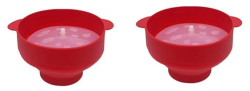 Louttary Hochwertige Popcorn-Schüssel für die Mikrowelle, Eimer Aus Silikon, DIY-Popcorn-Maker mit Deckel, Chips, Obstschale, Einfache Küchenwerkzeuge D
