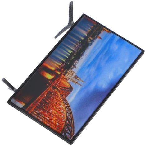 BESPORTBLE Miniature Tv Dollhouse Accessory Vintage Design Construction Realistic LCD Screen for Dollhouse Decoration and