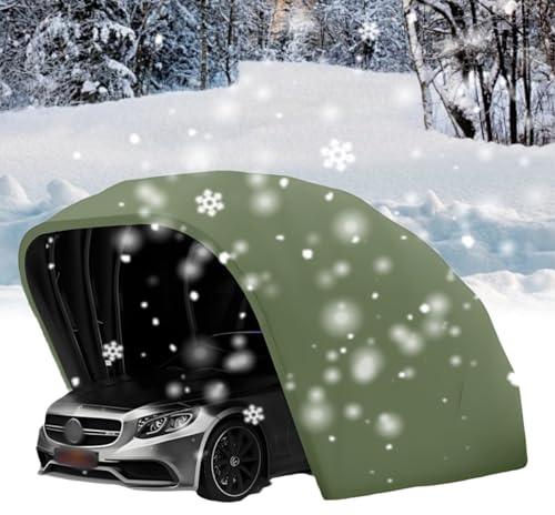 Autounterstand für den Außenbereich, vollständig geschlossener Sonnenschutz & regendichter Carport, mobile einziehbare Garage für Autos, Motorräder und Fahrräder
