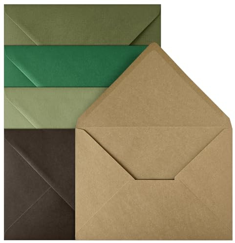 Netuno 20 Briefumschläge Erdtöne DIN C5 16,2x22,9 cm edel und elegant