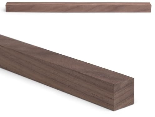 Holzleiste - Nussbaum gehobelt - 20/20/350-1000 mm (naturbelassen, 20 x 20 x 350mm)
