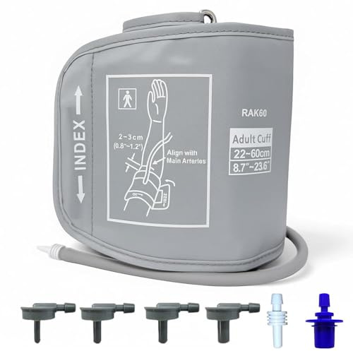 Extra Large Cuff, Replacement Extra Large Cuff BP Monitors 22-60cm | Large Blood Pressure Cuff, Adjustable XL Blood Pressure Monitors Cuff with 6 Interface, Compatible with Most Blood Pressure