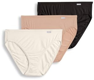 Jockey Women's Underwear Supersoft French Cut - 3 Pack, Black/Light/Ivory, 7