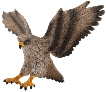Bullyland Mäusebussard Spielzeug Figur, 11,4 cm, ab 3 Jahren | Für Kinder und Sammler, detailgetreu, als Dekoration und kleines Geschenk, Tier Spiel und Sammelfigur