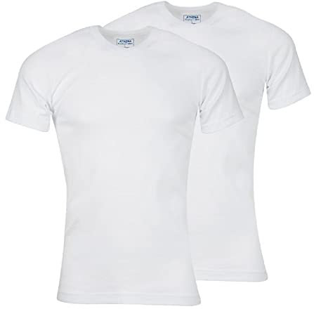 Athena Homme Coton Bio L220 T-shirt, Blanc / Blanc, XL EU