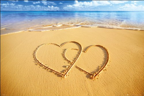 GB Eye Limited Beach Hearts - Maxi Poster - 61cm x 91.5cm