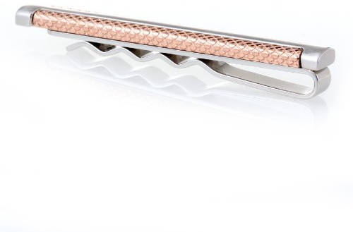 Karisma Hochwertige Herren Edelstahl 316L Rosé-Gold Bechichtung Krawattennadel/Krawattenklammer/Tie Clip STC168-003-W