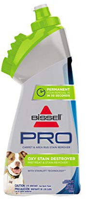 Bissell Pro Oxy 1766 - Destructor de manchas para mascotas con limpiador de cabezal de cepillo