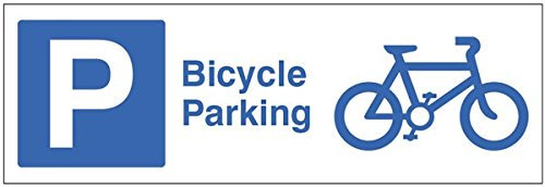 Caledonia Signs 17692G Cycle Parking Sign, Rigid Plastic, 300 mm x 100 mm