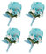 YSUCAU Rose Boutonniere handgemachte Ansteckblume Klassische künstliche Bräutigam Blumen Brosche mit Pin für Hochzeit Abschlussball Party (blau)