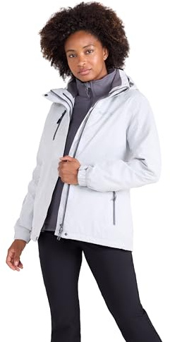 Mountain Warehouse Bracken Extreme Women 3 in 1 Jacket | Ladies Waterproof & Adjustable Raincoat with Hood, Detachable Inner Coat & Taped Seams for Comfort, For Wet Weather & Travel