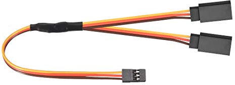 sourcing map Y Servo Verlängerungskabel Fernbedienung 1 Buchse zu 2 Stecker Kabel 20cm